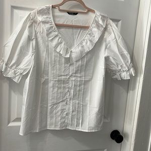 White Collared Blouse
